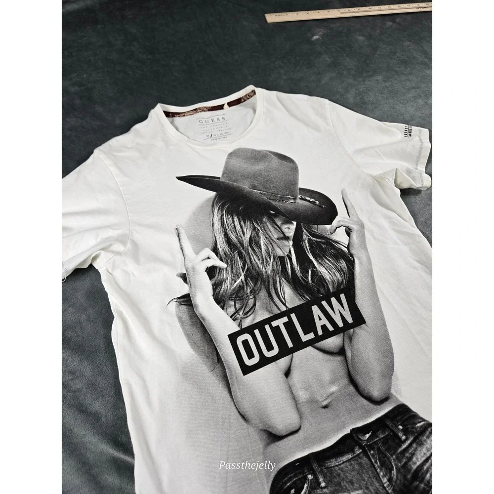 Guess Shirt Mens Small‎ Outlaw Short Sleeve Graphic T-Shirt - Picture 4 of 9
